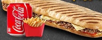Menu panini avec boisson et frites